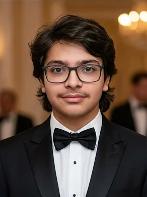 Zakaria in a tuxedo at a gala evening